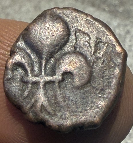 FRENCH INDIA PONDICHERRY ONE DOUDOU RARE COPPER COIN