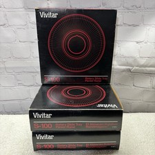 Vtg Lot of 3 Vivitar S-100 Rotary Slide Trays 100 Capacity 2x2 Carousel USA Made