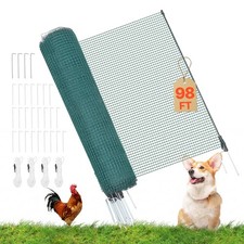 VEVOR Non Electric Fence with Posts 3' x 98.4' Plastic Safety Mesh Fence Netting