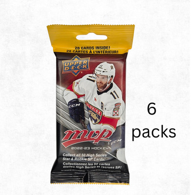 2022-23 Upper Deck MVP Hockey FAT PACKS - Lot of 6 Sealed Packs (168 cards) NEW