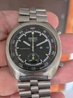 Vintage '72 Seiko 6139-7002 Chrono Watch, Orig. Band (short), Works