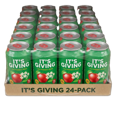 It s Giving Apple & Holunderflower 330ml Refreshing Sparkling Fruit Drink Summer