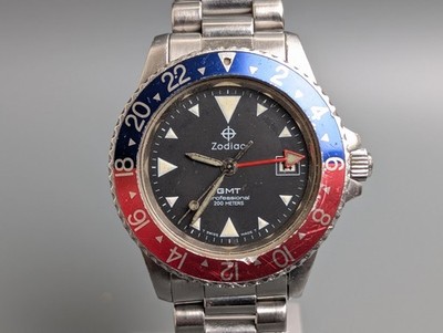 Zodiac 813.21.03 GMT Professional 200M Date Pepsi Quartz Men's