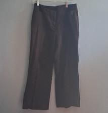 Worthington Women's Brown Solid Dress Pants - Straight Leg, Flat Front, Size 8