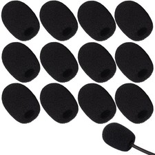 12 Pack Microphone Covers Foam, Noise Reduction Mic Cover, for Lapel and Head...