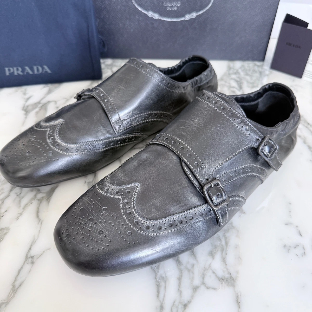 PRADA Wing Tip-Men's Dress Shoes for sale | eBay
