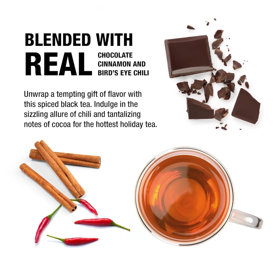 - Sexy Té Caliente de Navidad, Hoja Suelta, Cacao Chili Negro, Alta Cafeína Premium Foto 4 de 4