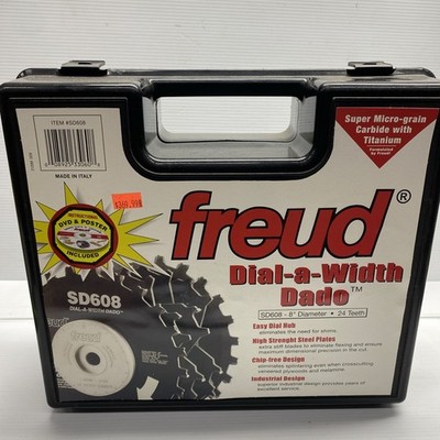 Freud SD608 Dial-A-Width 8  Dado Blade Set 24T Easy Dial Hub NOS