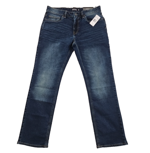 Jeans uomo Buffalo David Bitton Straight Six W33 L30 lavaggio scuro nuovi con etichette prezzo al dettaglio consigliato dal produttore $ 109