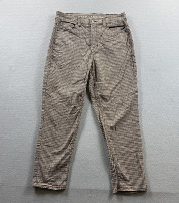 American Eagle Outfitters Pants Womens 6 Short Brown Check Jegging Stretch 30x25