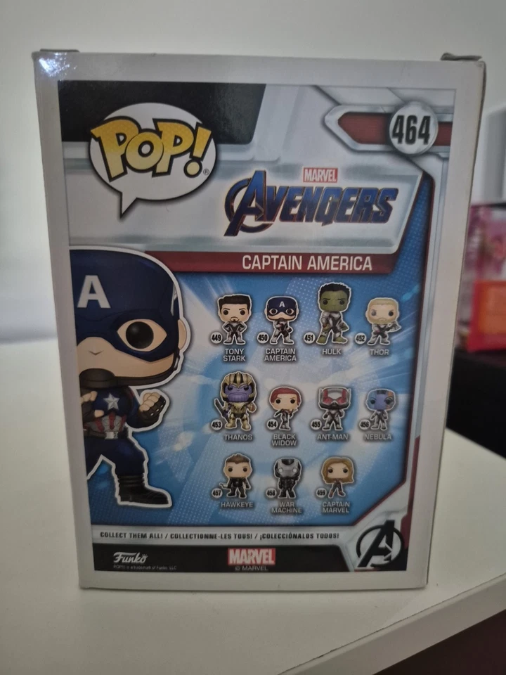 Cabeça bobble Avengers Captain America Pop vinil #464 "edição especial" - Imagem 4 de 4