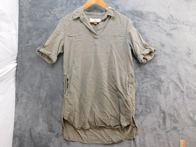 Thread Supply Tunic Shirt Womens Small Roll Tab Sleeve Pockets Casual Lightweigh