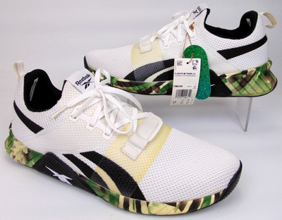 NEW! Reebok FLASHFILM Train 2.0 Mens Training Sneakers Size 12.0 M White DISPLAY