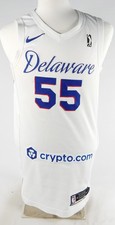 2023-24 Delaware Blue Coats Melvin Frazier Jr #55 Game Used White Jersey 46 944