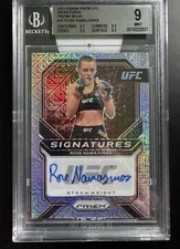 2021 Panini Prizm UFC Rose Namajunas Mojo Prizm Auto Debut Prizm BGS 9/10 💎 🌹 