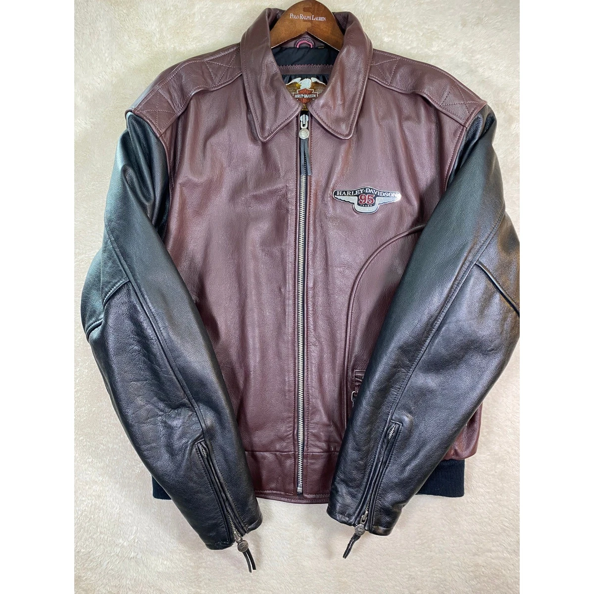 Harley Davidson 95th Anniversary Leather Jacket for sale - eBay