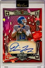 Devin Leary 2024 Wild Card 5 Card Draw RC Auto 2/2 Purple Red Holo Foil 5CDMA-DL