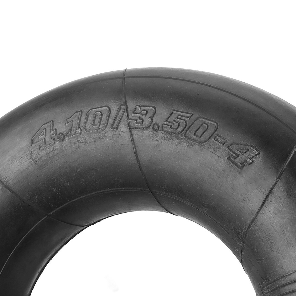 Due Gomme Con Tubi Per Carrello 2 Pneumatici Con Borchie E Camere D'aria Per Carrello O Dolly - Misura 4.10/3.50-6, Nuovi E Piegati Tubo In Treccia