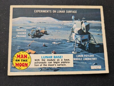 1969 OPC Man On The Moon Card # 15A Lunar Base (EX)
