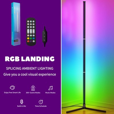 LED Stehleuchte RGB Dimmbar Farbig Stehlampe Lichtsäule Standleuchte Dimmbar NEU