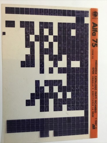 Microfiche Alfa Romeo 75 01/87