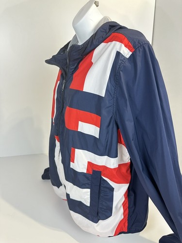 Tommy Hilfigar Hoodie Jacket Women Windbreaker Long Sleeves Tricolor Size L - Picture 4 of 17