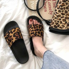 Leopard Print Flip Flops