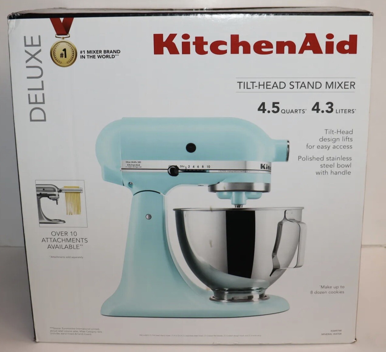 KitchenAid KSM97MI 4.5Q Deluxe Mineral Water TiltHead Stand Mixer ‼️🔥
