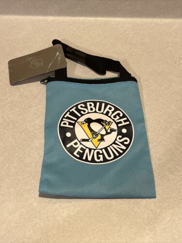 pittsburgh penguins Light Blue Pouch NHL hockey Bag - Picture 1 of 4