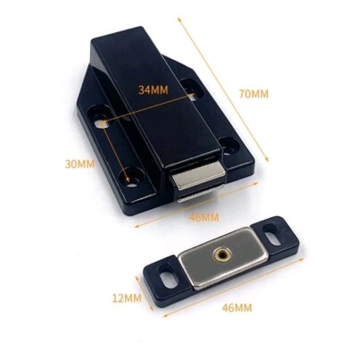 10pcs/pack CABINET Door Push To Open Touch Magnetic Black Catch Heavy Duty Latch