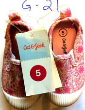 Toddler Kaleigh Slip-Ons- pink floral print - Cat Jack -Size 5 G-21