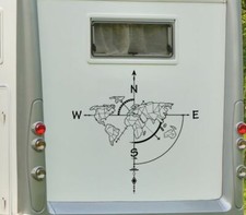 Aufkleber Wohnwagen Wohnmobil Camper Auto Globus Kompass Weltkarte Gebiete 220