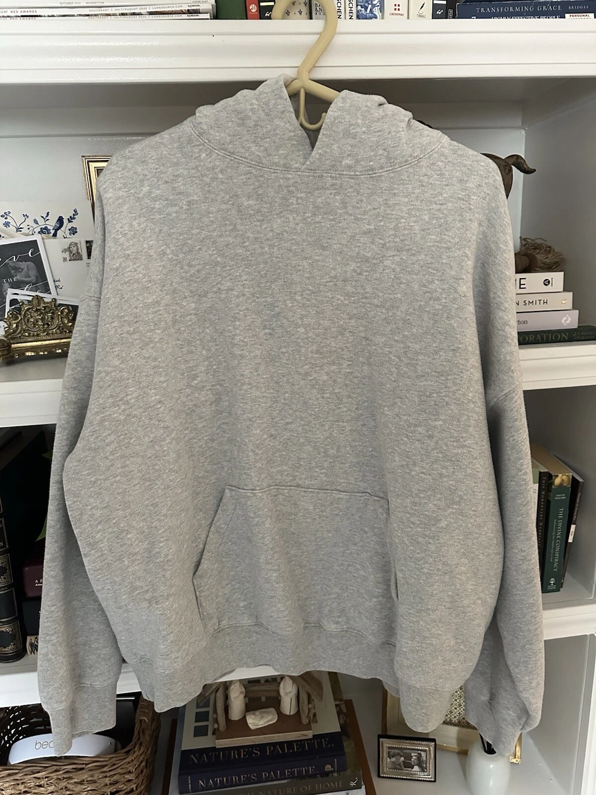 ESSENTIALS 3M FOG HOODIE Farina d'avena leggera W19 RARA Fear Of God riflettente taglia L