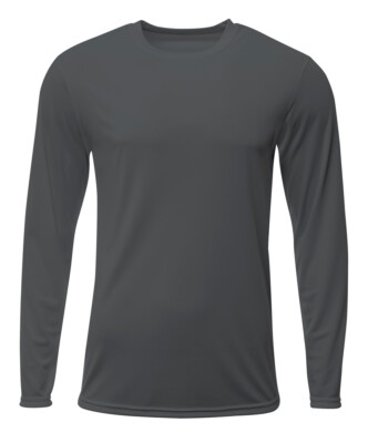 A4 Mens Dri-Fit Long Sleeve Polyester Moisture Wicking Sprint T-Shirt - N3425
