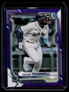 2021 Bowman Chrome Purple Refractor Taylor Trammell Rookie /250 #61