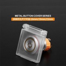 10Pcs button waterproof cover transparent plastic material dust protection cover