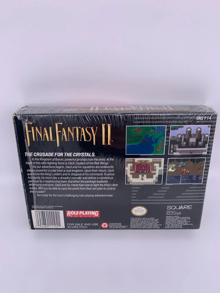 FINAL FANTASY II 2 Super Nintendo SNES CIB Complete Box Manual Authentic Tested - Image 3 of 4