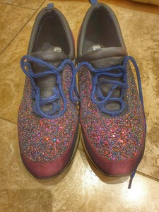 sparkly wedge trainers