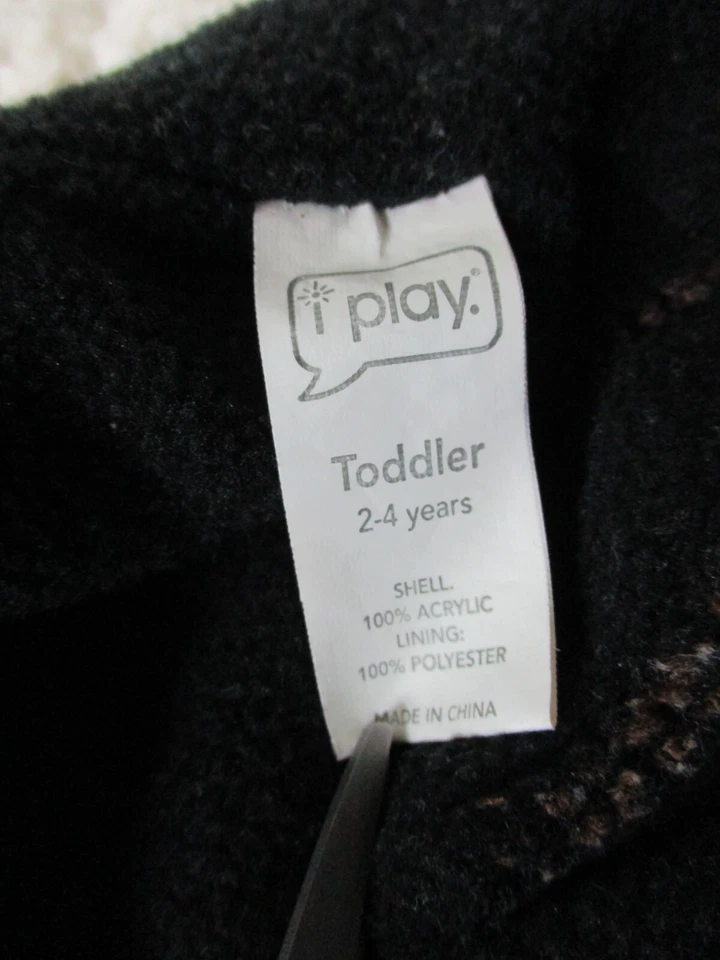 i Play Hat Toddler boys 2T Brown Embroidered Blue Truck Knit Brim Cap Winter - Image 4 of 4