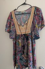 Flying Tomato Boho Mini Dress Embroidered Bohemian Size Medium