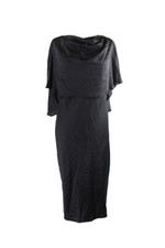 Fame And Partners Black Low-Back Overlay Evening Dress 14