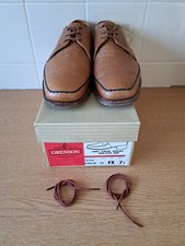 GRENSON FOOTMASTER  Honey  Antelope Skin Derby Shoes, Size UK 7 .5 Excellent Con