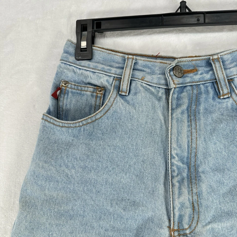 Pantalones Cortos Gitano De Colección Para Mujer 9/10 Azul Denim Corte Jean Cintura Alta Años 90 Retro Foto 2 de 4
