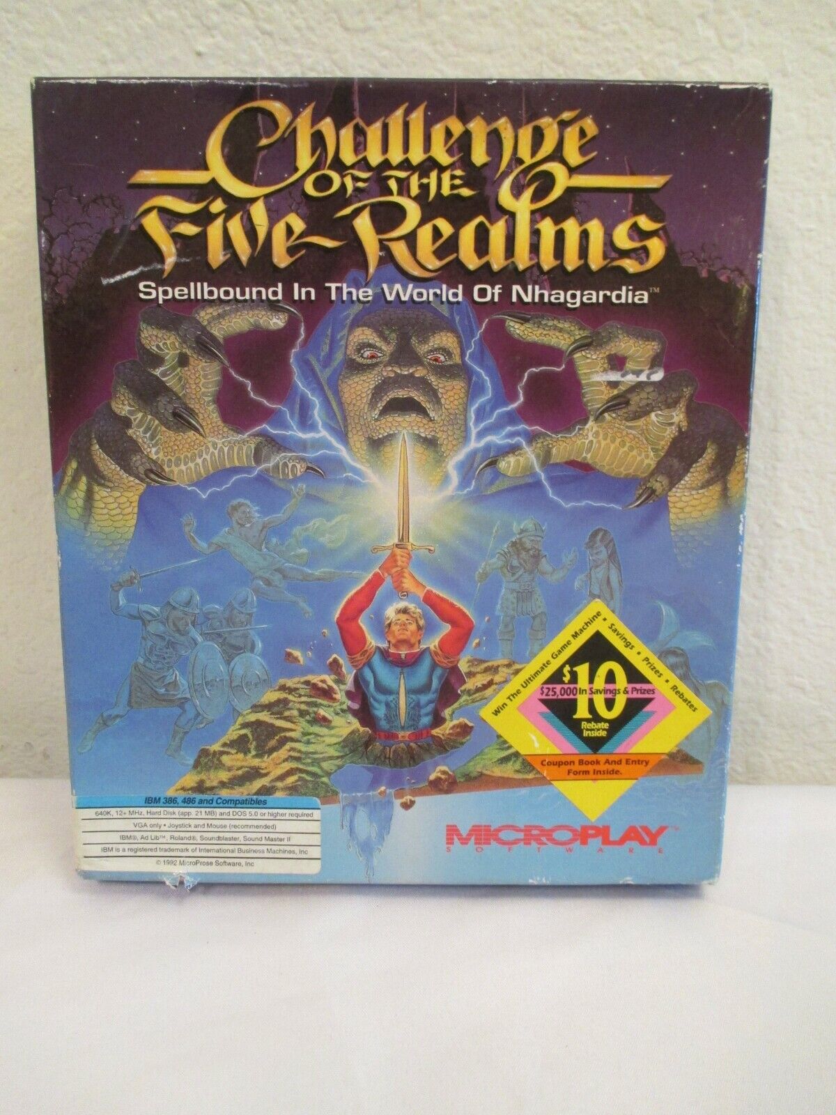 Challenge of The Five Realms MicroPlay Spellbound World Nhagardia 3 1/4 IBM  PC