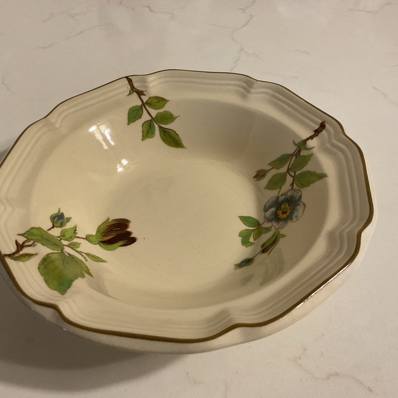 SUNNYCRAFT SUNNYS PRIDE BLOSSOM BEAUTY One RIMMED CEREAL BOWLS BLUE FLORAL