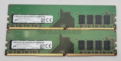 Micron 2 x 8GB DDR4 1Rx8 PC4-2400T-U Desktop UDIMM Memory MTA8ATF1G64AZ-2G3H1
