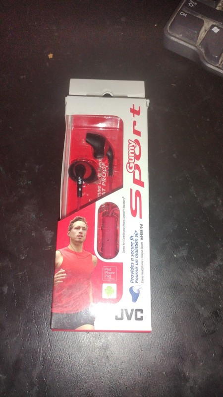JVC HA-ENR15 Black/Red In-Ear Only Headset Sweat Proof
