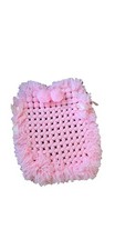 Beautiful Thick Pom Pom Blanket Pram Size Pink