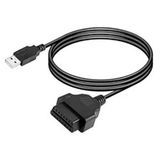 3.3FT OBDII Female to USB A Male Cable, OBD2 to USB Power Connection Cable, Used