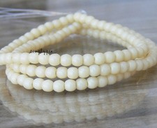 Ivory Small Round Spacer Czech Glass Beads 3mm Round 50 Druk